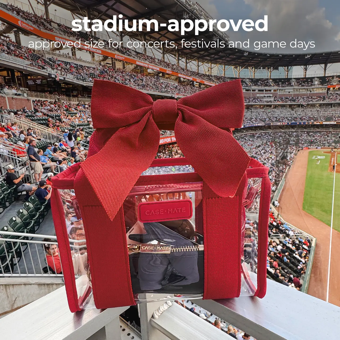 Case-Mate Jelly Stadium Bag - Varsity Red  Bow