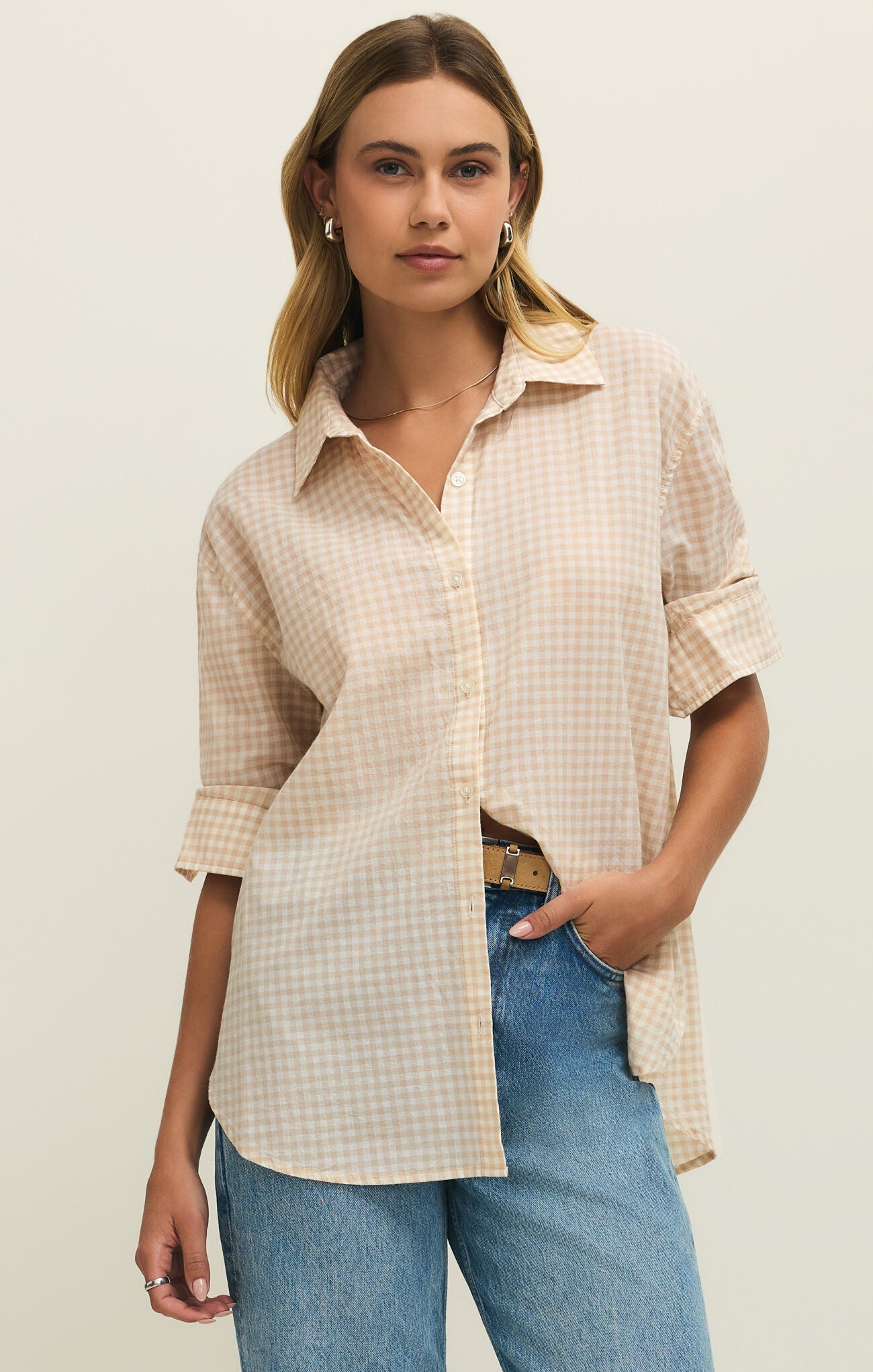 Z SUPPLY SEAPORT BUTTON UP TOP