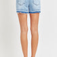 Risen High Rise Released Distress Hem Detail Shorts