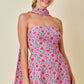 Darla Pink Floral Scarf Dress