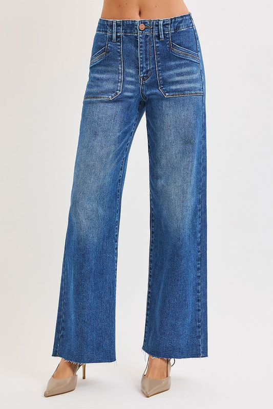 Risen Front Patch Jeans