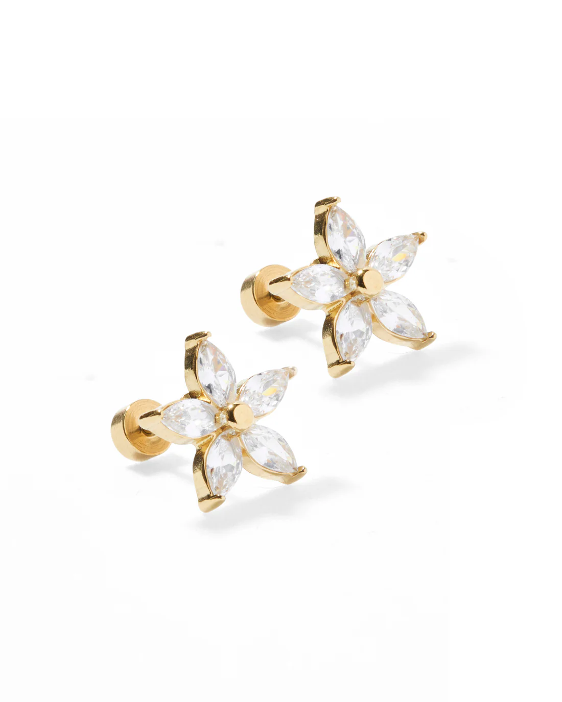 Lily FLower Screwback Earrings