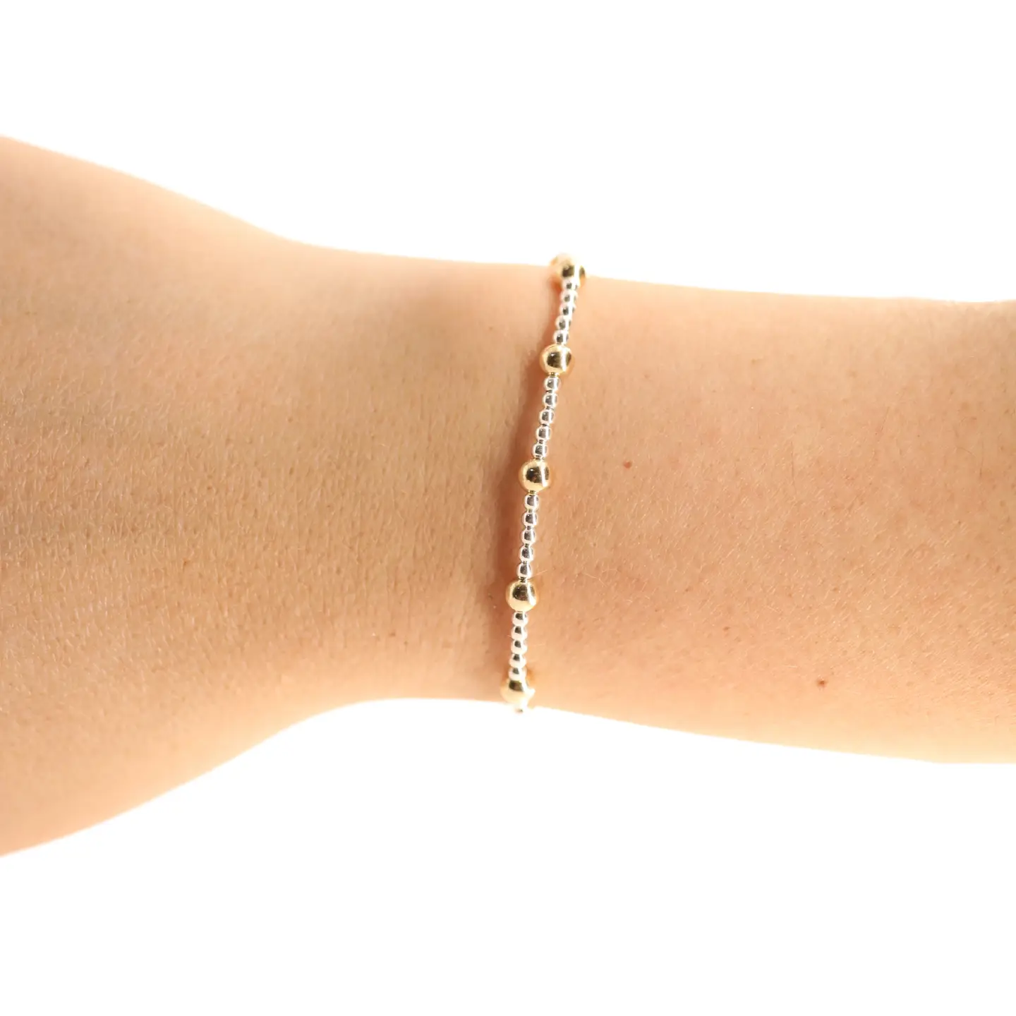 Lively Bracelet in Silver with Gold Standard 6.75 inch