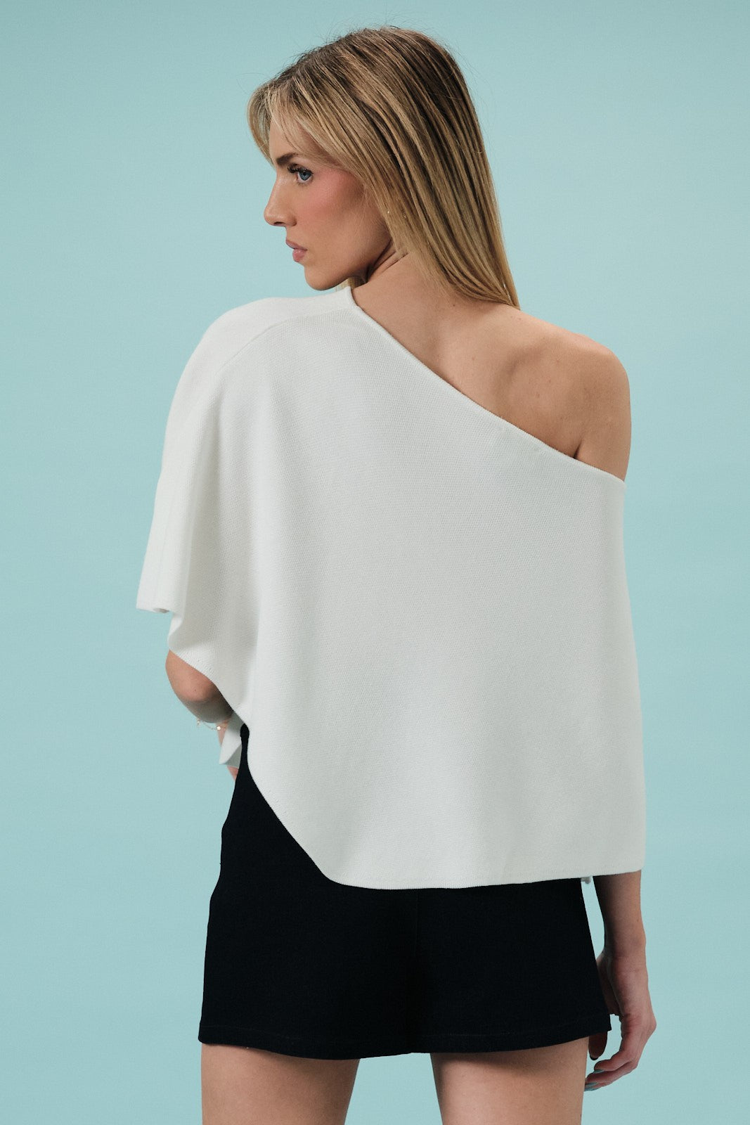 Lux White Poncho