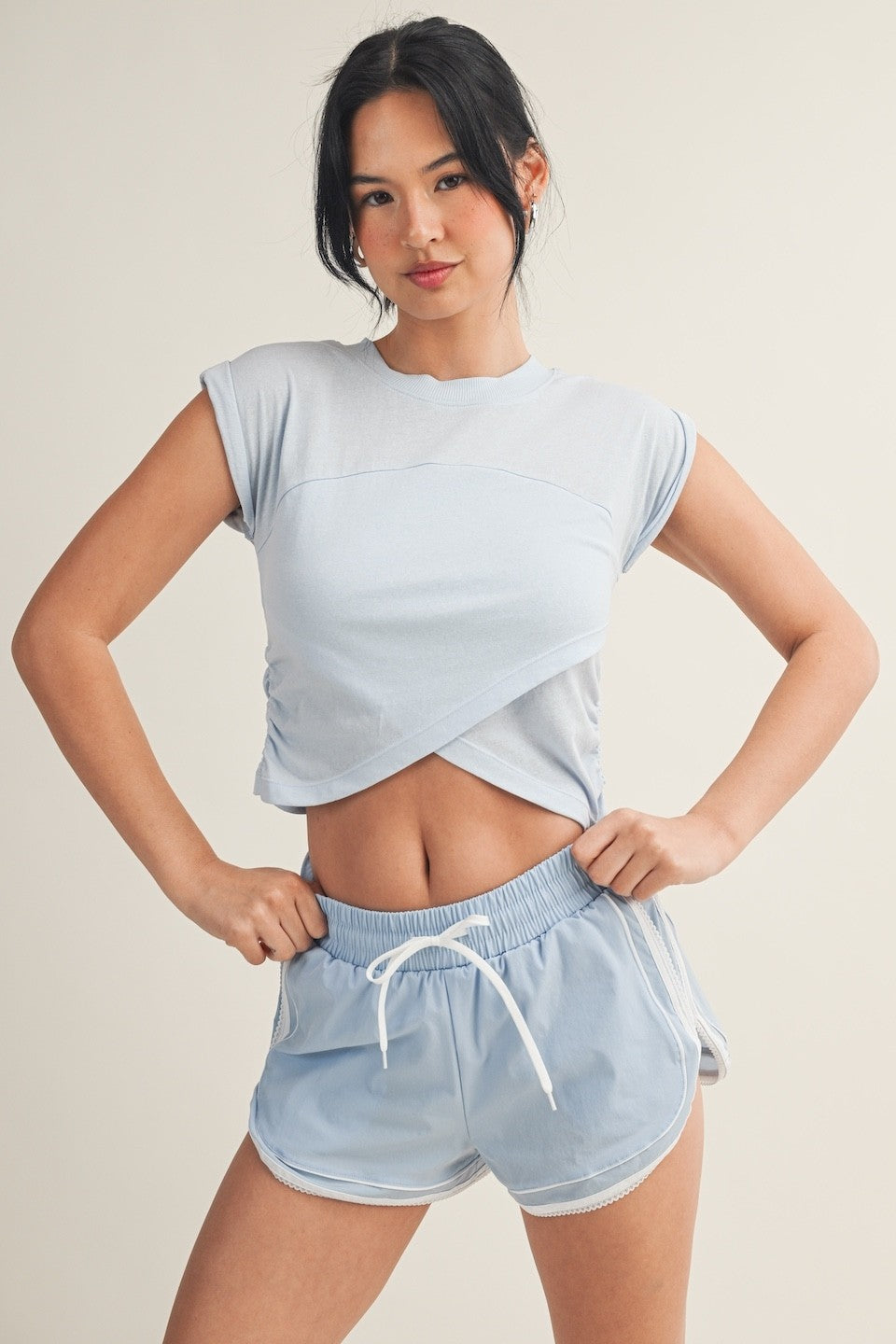 Kinsley Blue Crossover Top