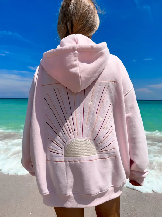 Sunset Rays Embroider Hoodie
