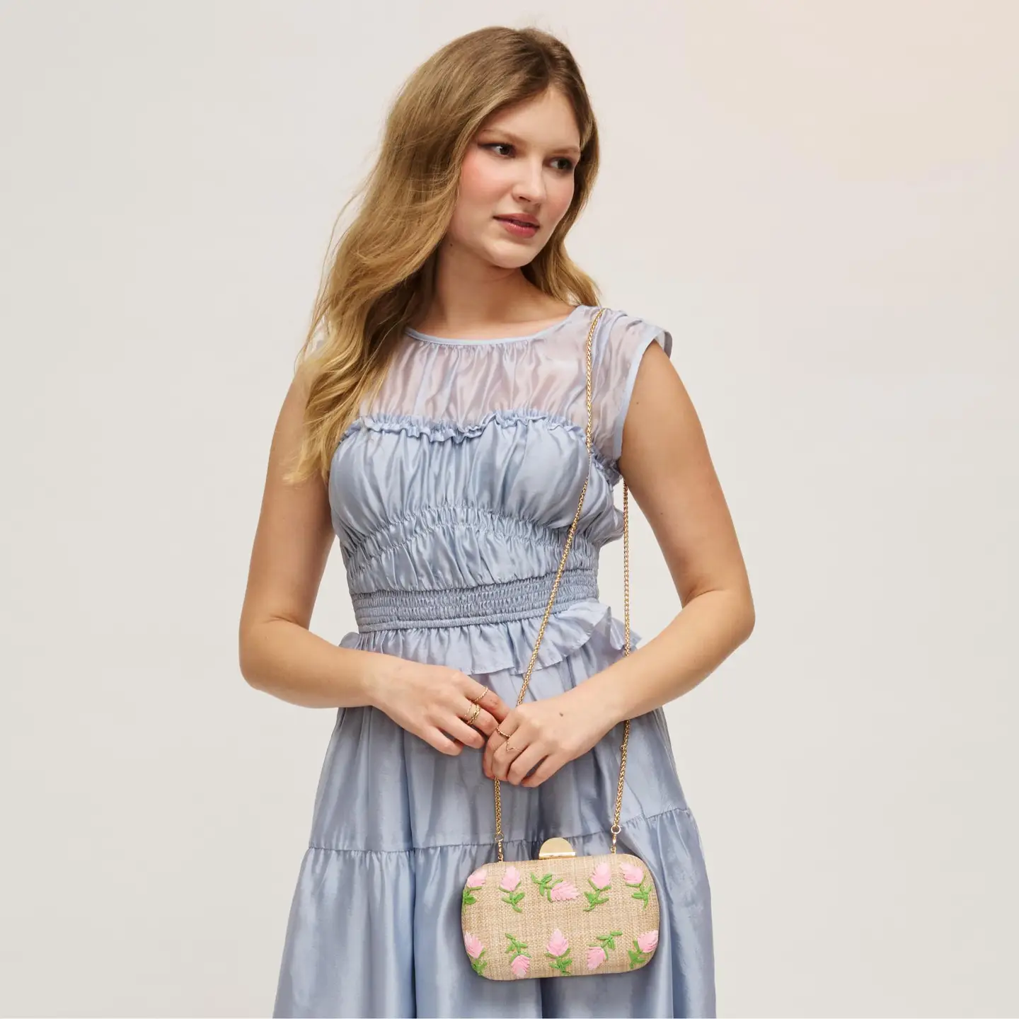 Kayden Evening Bag Pink Natural