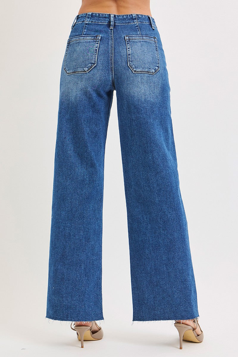 Risen Front Patch Jeans