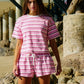 Brenda Striped Crop Top Pink