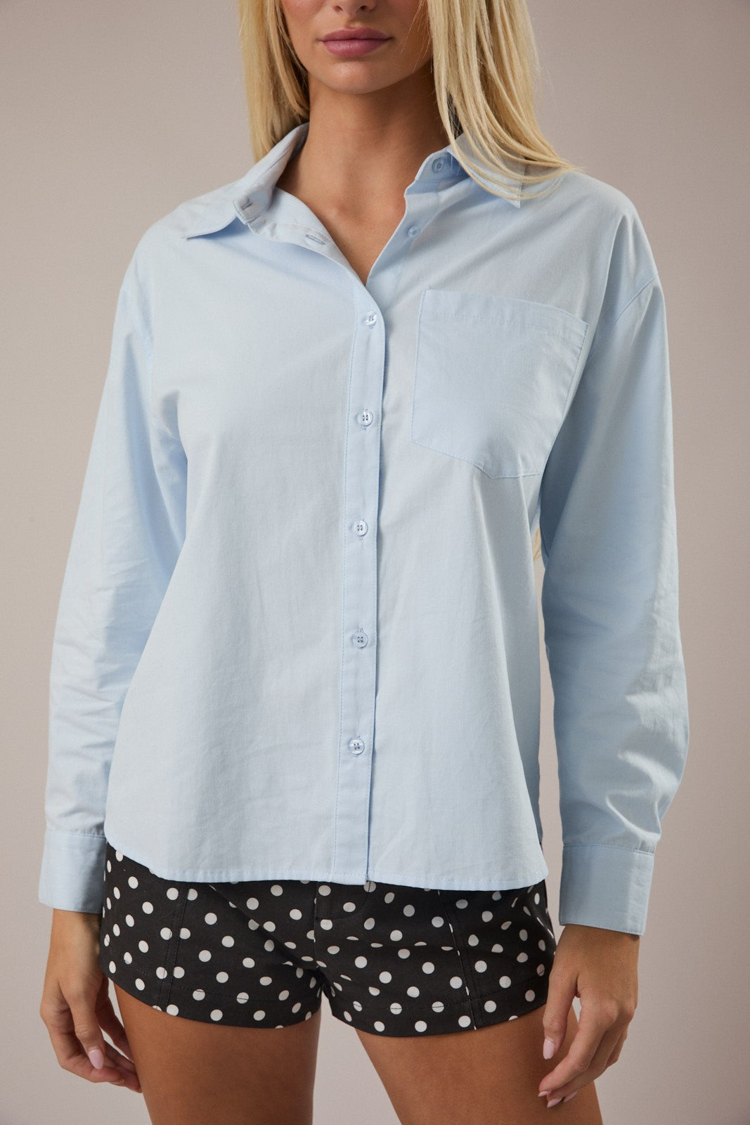 Lily Light Blue Button Down