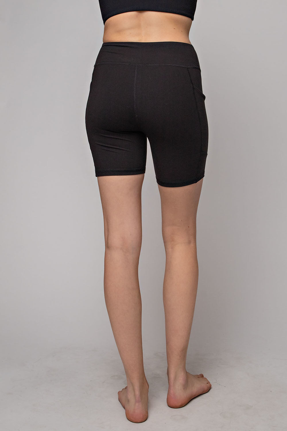 Black 6 in Biker Shorts