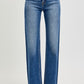 Risen High Rise Wide Leg Raw Cut Hem