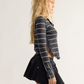 COOL DOWN CREW STRIPE / BLACK COMBO