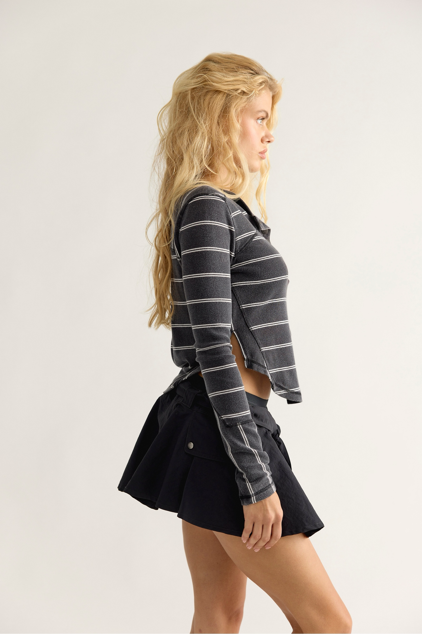 COOL DOWN CREW STRIPE / BLACK COMBO