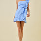 Dina Blue One Shoulder Dress