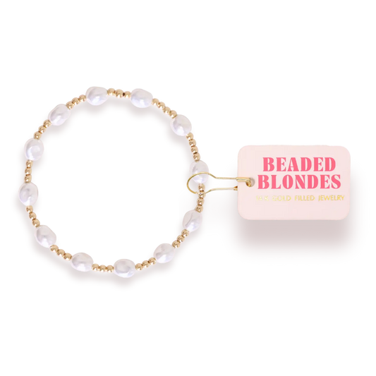 Bri Pearl Bracelet in Gold Standard 6.75 Inch