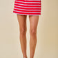 Dylan Striped Set Skirt Red