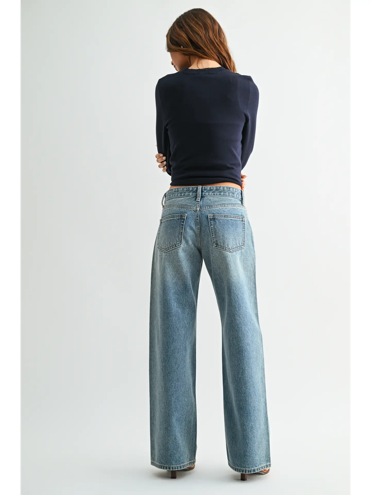JBD  Non Stretch Baggy Wide Leg - Medium Denim