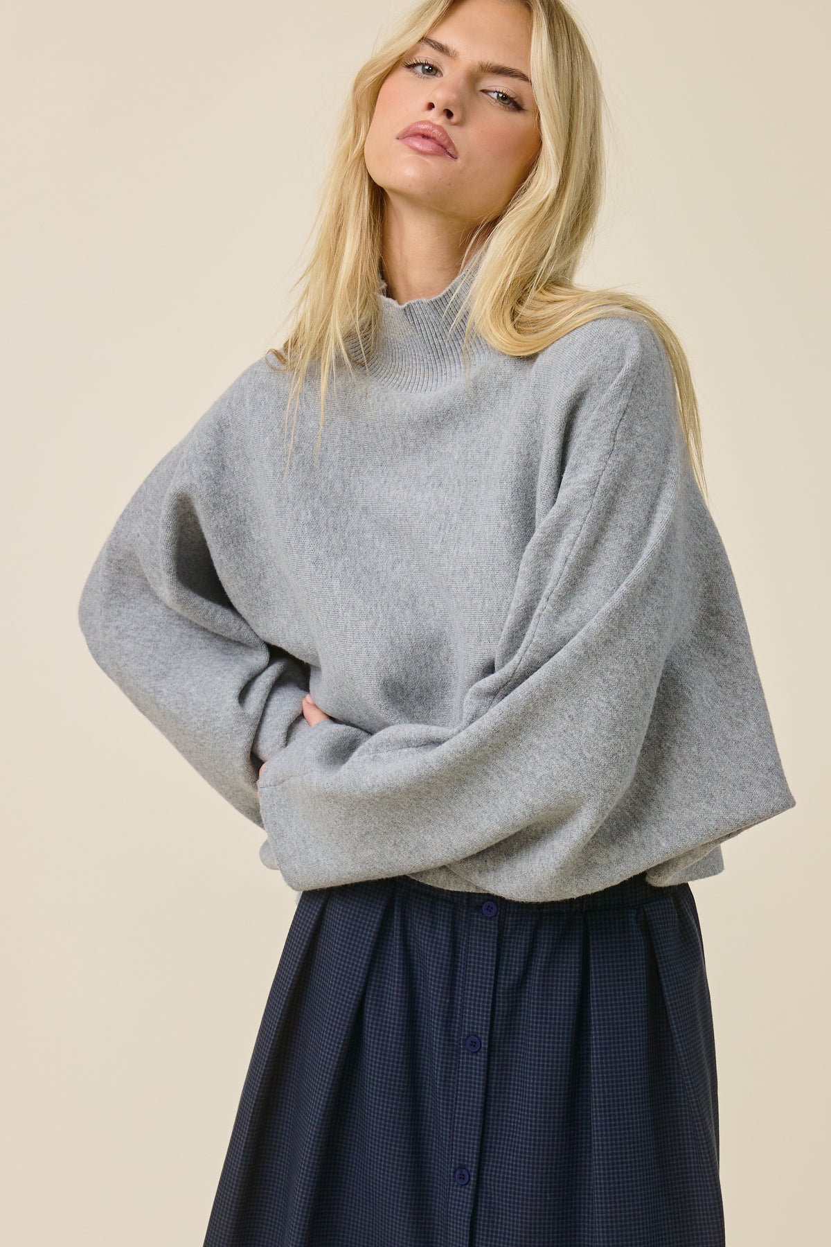 Mimi Heather Grey Sweater