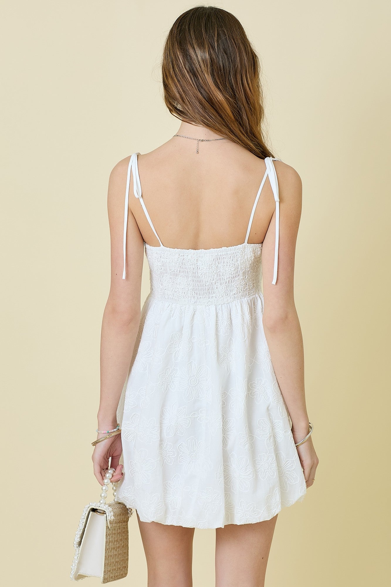 Dakota white bubble dress