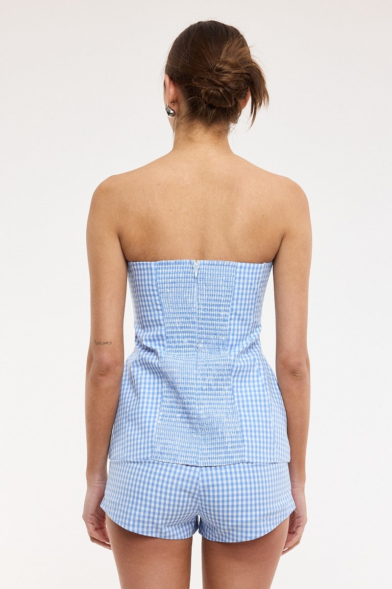 Sadie Blue Plaid Set