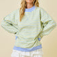 Delilah Striped Mockneck Blue