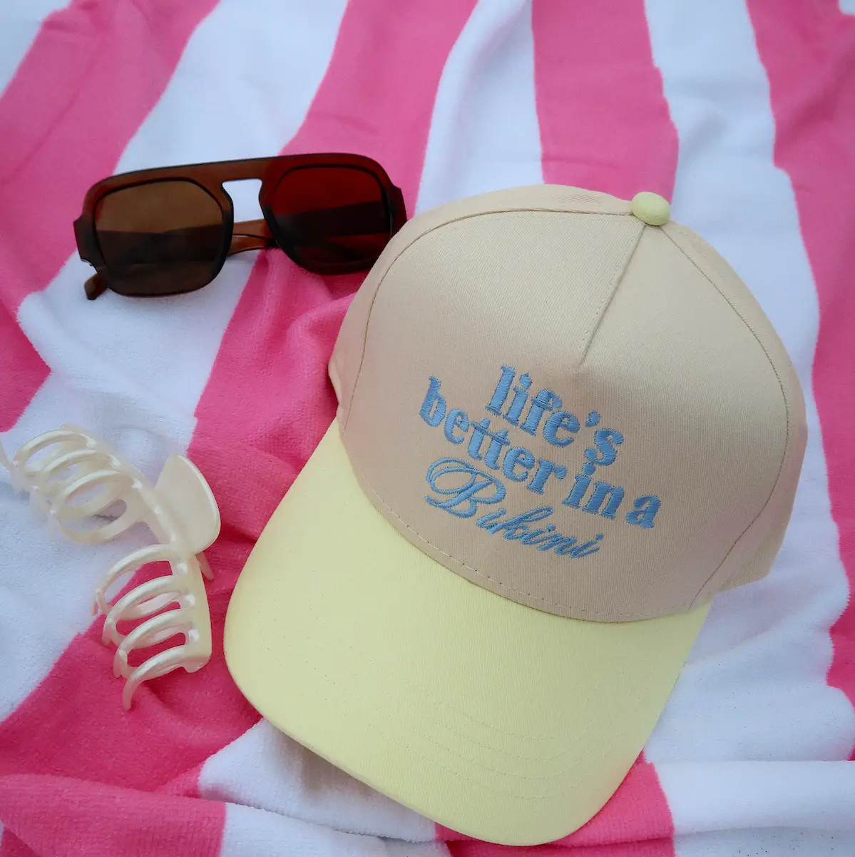 Life's Better in A Bikini Pale Yellow/Natural Hat