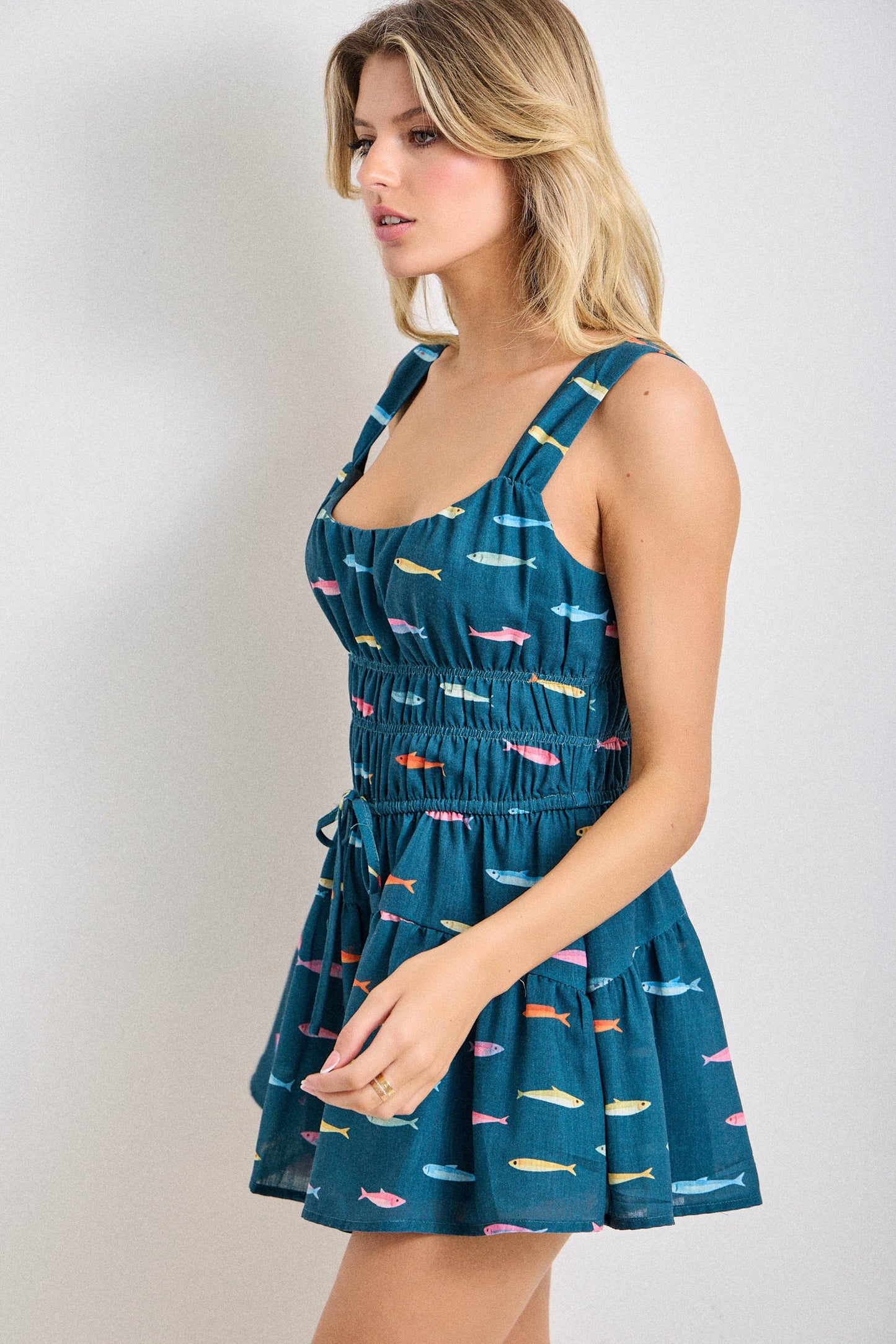 Bev Fish Print Romper