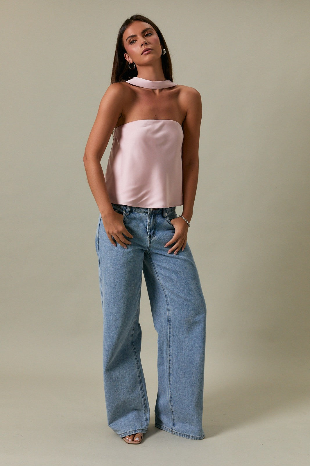 Lily Baby Pink Satin Top