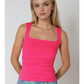 Clean Line Square Shirred Top
