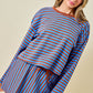 Daniela Blue and Brown Top
