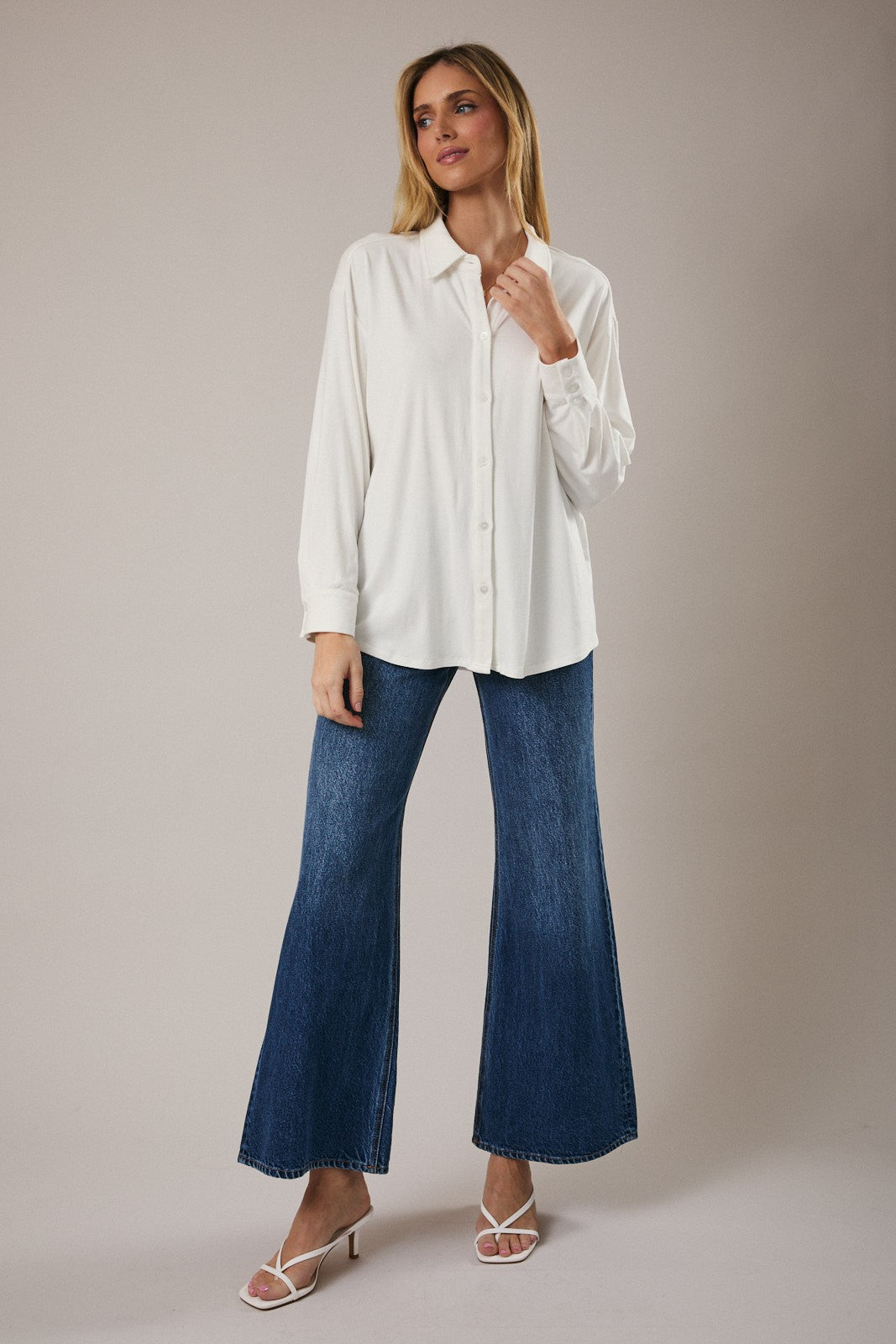 Sally White Button Down