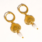 Audace 18K Gold Non-Tarnish Seashell Pearl Drop Earring