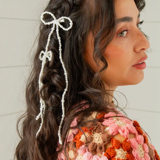 Maizie Pearl Bow Clips 2-Pack
