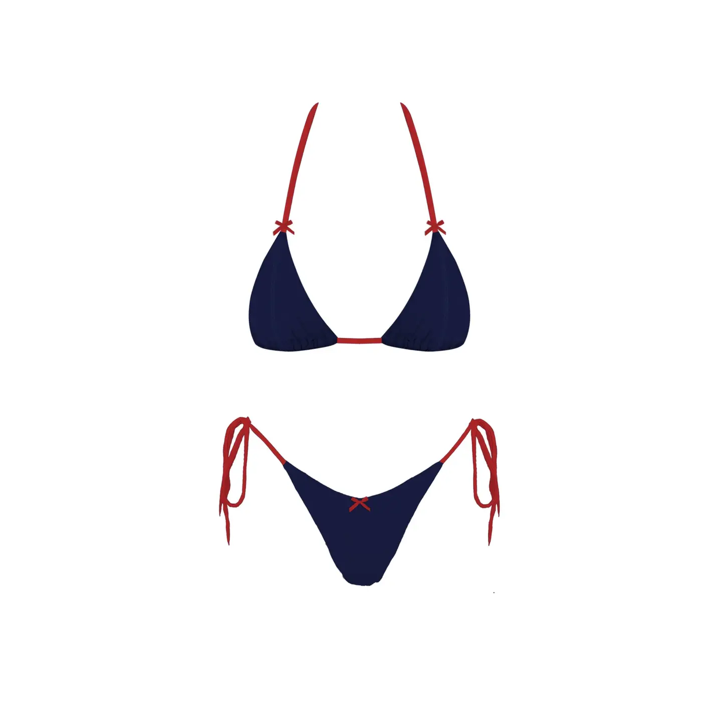 Julia Navy Red Bikini Bottoms