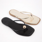 GOLD Minimal Thong Sandals Thin Strap Gold Ball