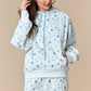 Polly Blue Floral Hoodie