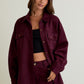 Lily Burgundy Shacket
