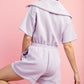 Lavender short sleeve romper