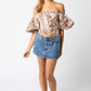Kiley Leopard Bubble Top