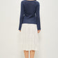 Ellie Studded Open Knit Long Sleeve Top