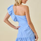Dina Blue One Shoulder Dress