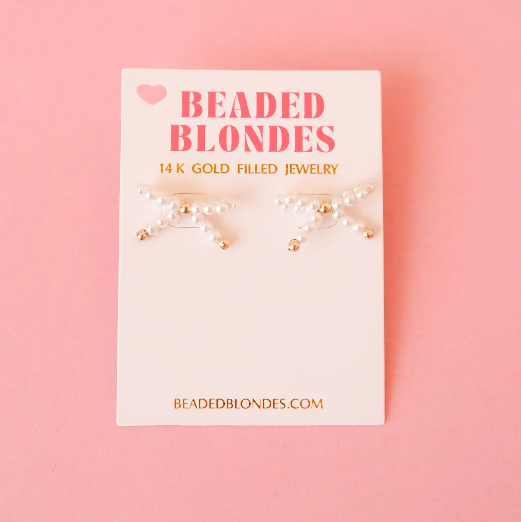 Pearl Bow Earrings