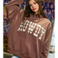Howdy Brown Mockneck