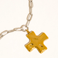 Zeni 18K Gold Non-Tarnish Cross Pendant Chain Necklace Multi-Colored