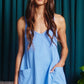 Brittany Jersey Romper Blue