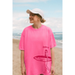 Sardines Graphic Oversized Tee Pink