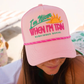 I’m Nicer when I’m Tan - Pink Canvas Trucker Hat