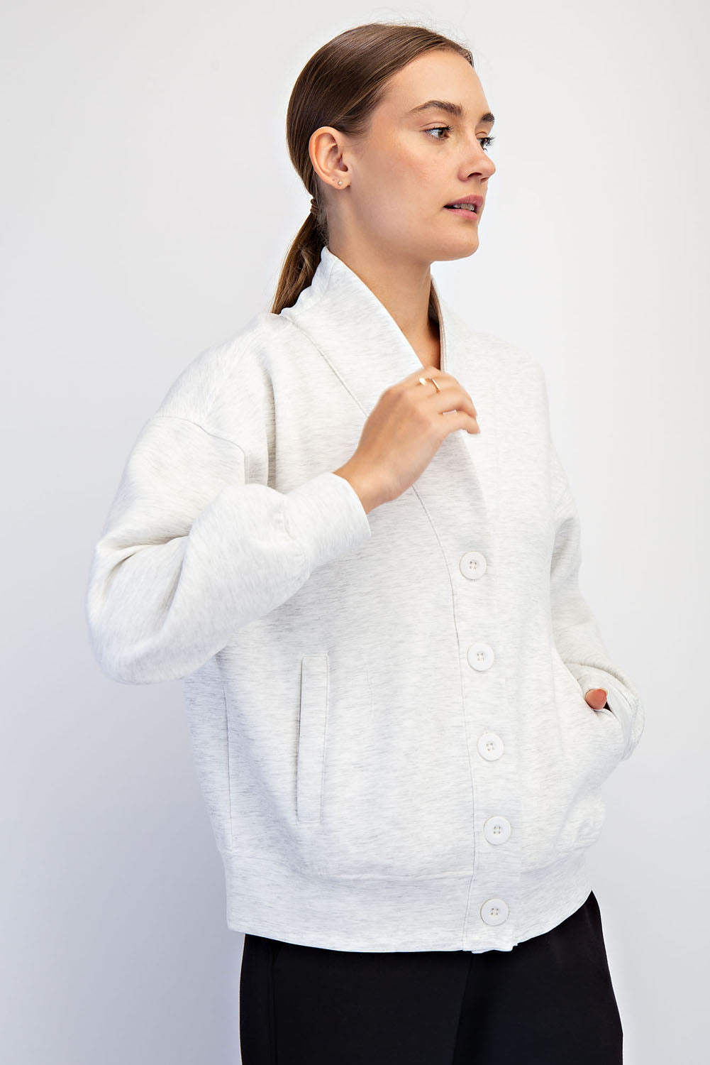 Grey Modal Cardigan