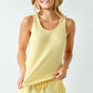 Softcore Ribbed Lounge Tank Top Yellow